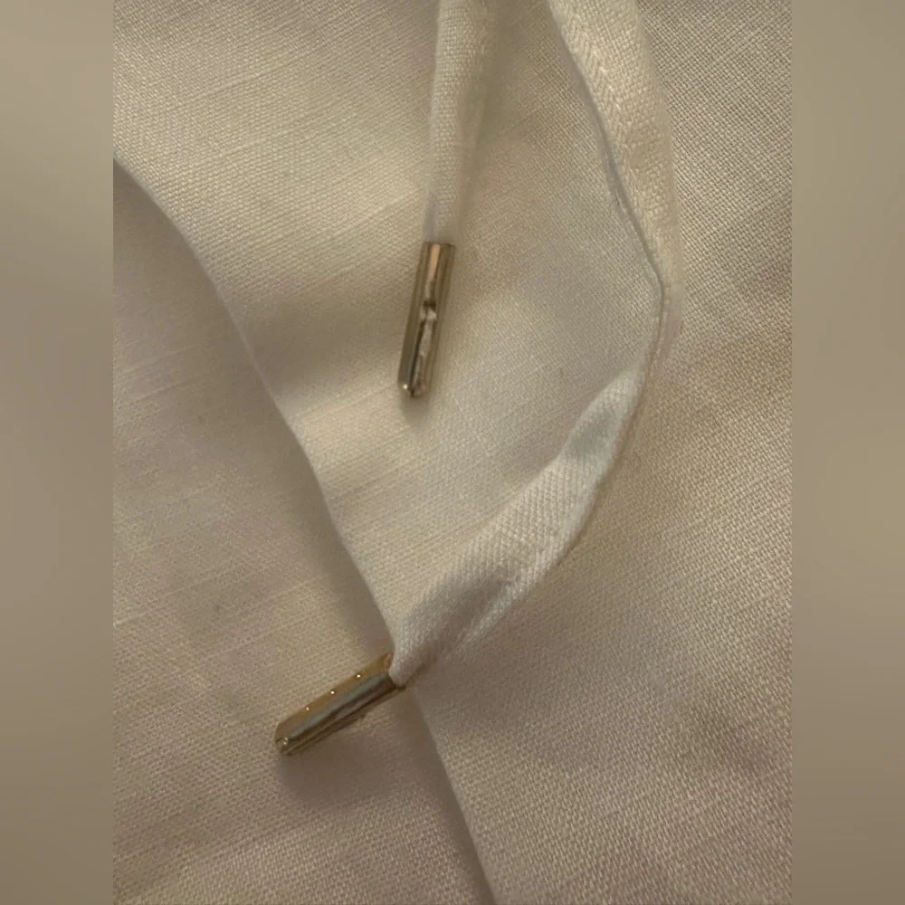 Briglia 1949 white linen pleated trousers